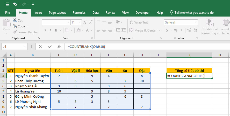 Hướng Dẫn Cách Tô Màu Ô Trống Trong Excel Vô Cùng Đơn Giản