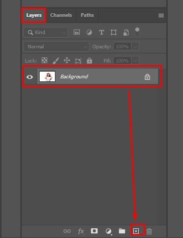 Tạo bản sao cho ảnh để dễ dàng bóp mặt