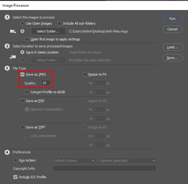 Điều chỉnh thông số của ảnh