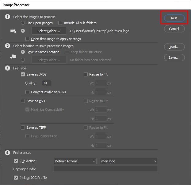 Hoàn tất thao tác chèn logo vào ảnh trong photoshop