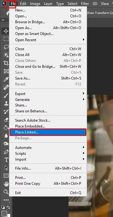 Thực hiện chèn logo trong photoshop