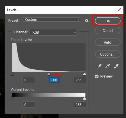 Di chuyển thanh trượt để tăng độ sáng