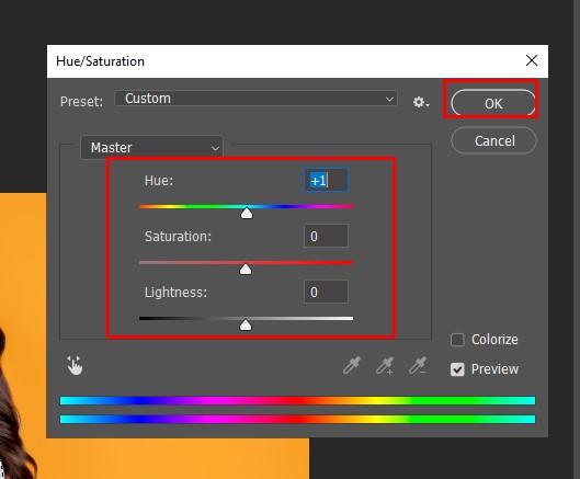 Di chuyển thanh trượt để chọn màu yêu thích