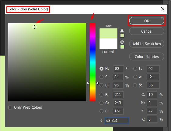 Đổi màu nền trong-photoshop: chọn màu nền