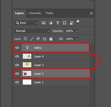 Lựa chọn các layer muốn gộp