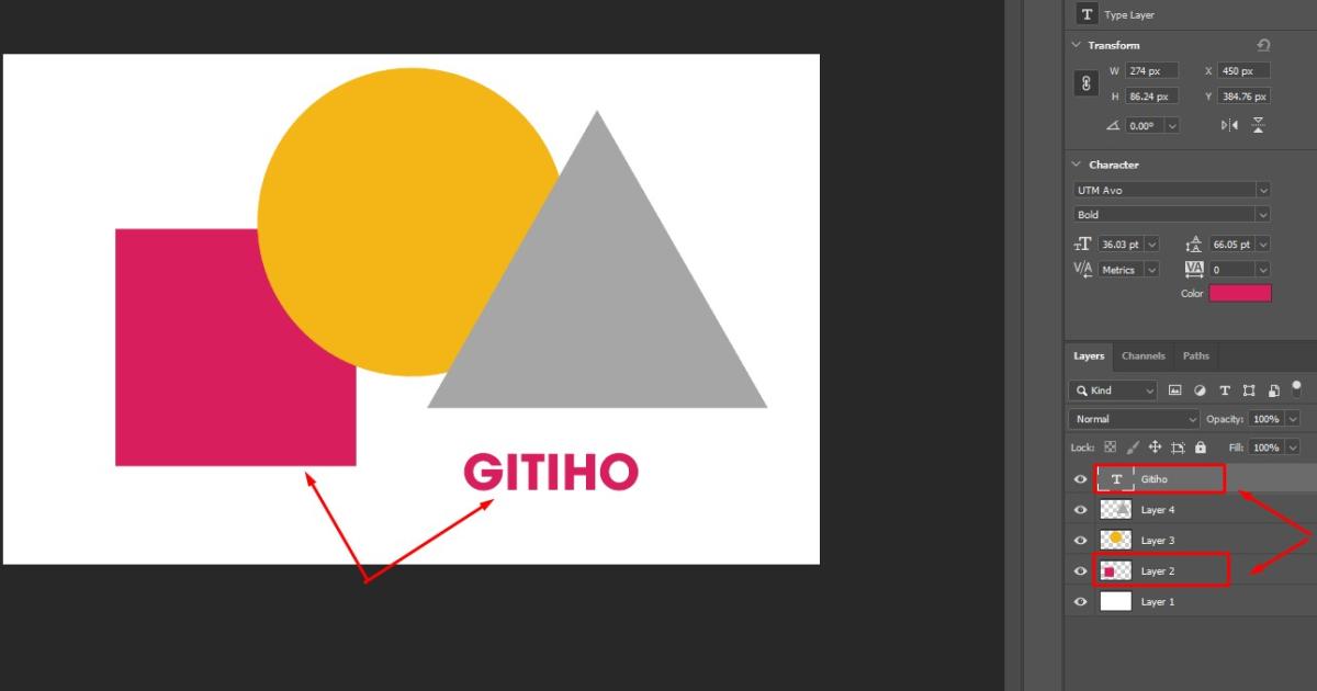 Trước khi gộp layer bằng chức năng Merge Layers