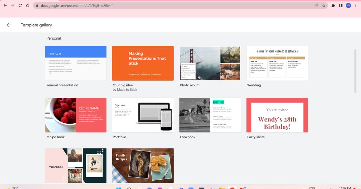 Web thiết kế slide Google Slides