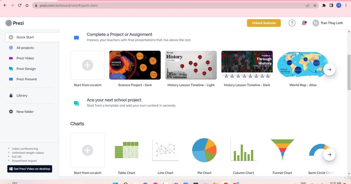 Web thiết kế slide Prezi