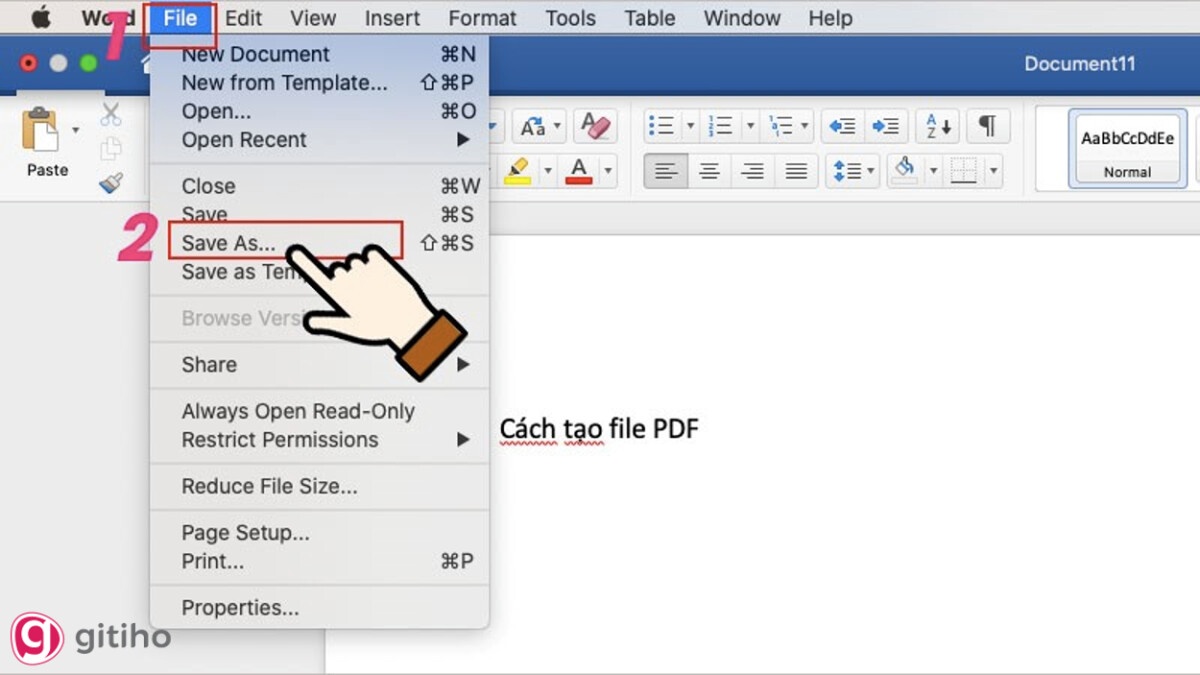Cách chuyển file Word sang PDF (1)