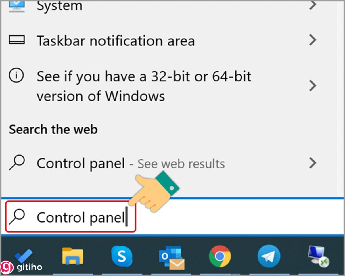 Hướng dẫn chuyển đổi dấu chấm, phẩy đối với Windows 10 - Tìm kiếm Control Panel