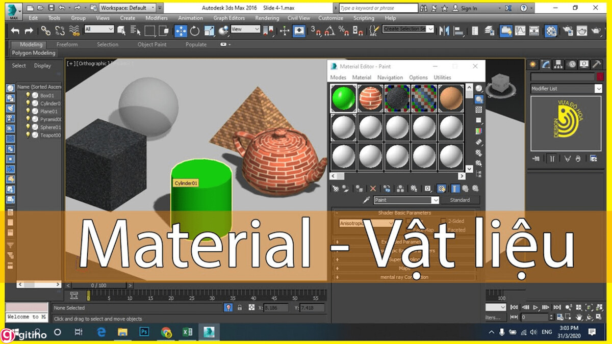 Hướng Dẫn Cách Tạo Vật Liệu Trong 3Dsmax Đơn Giản Dành Cho Người Mới