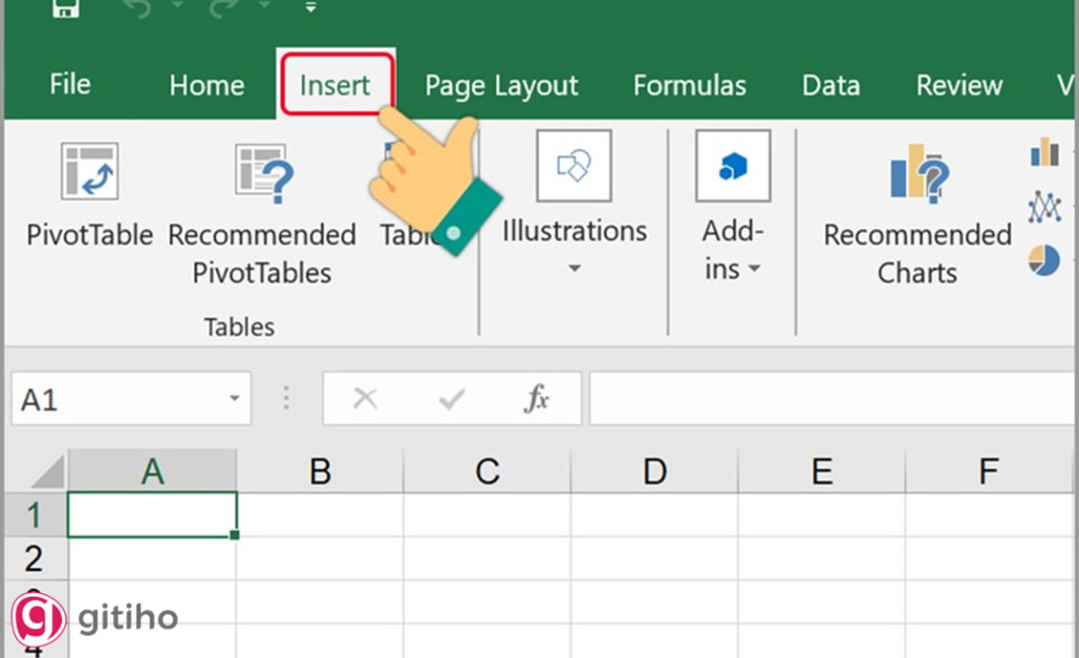 Thao tác đổi kích thước file đã chèn trong Excel