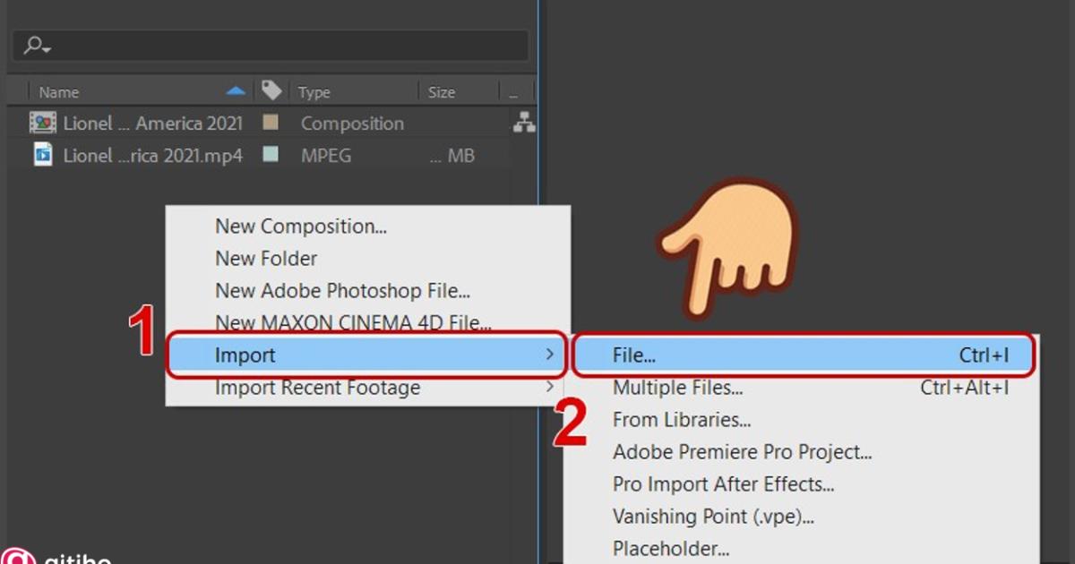 Hướng dẫn cách chèn File nhạc vào video trong After Effect (4)