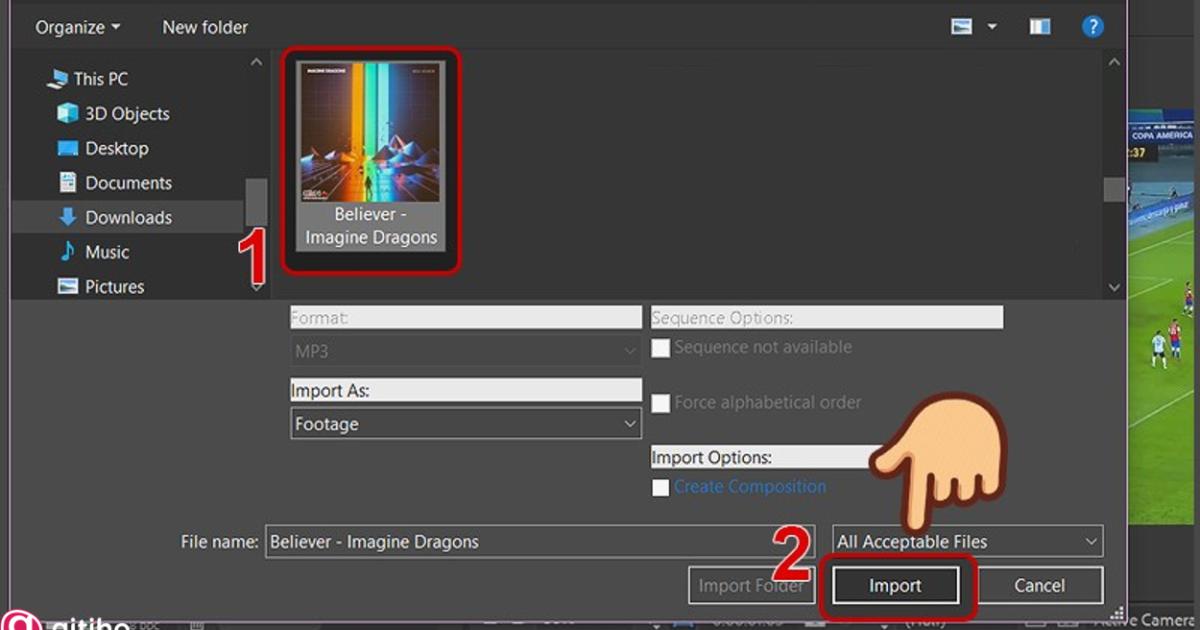 Hướng dẫn cách chèn File nhạc vào video trong After Effect (5)