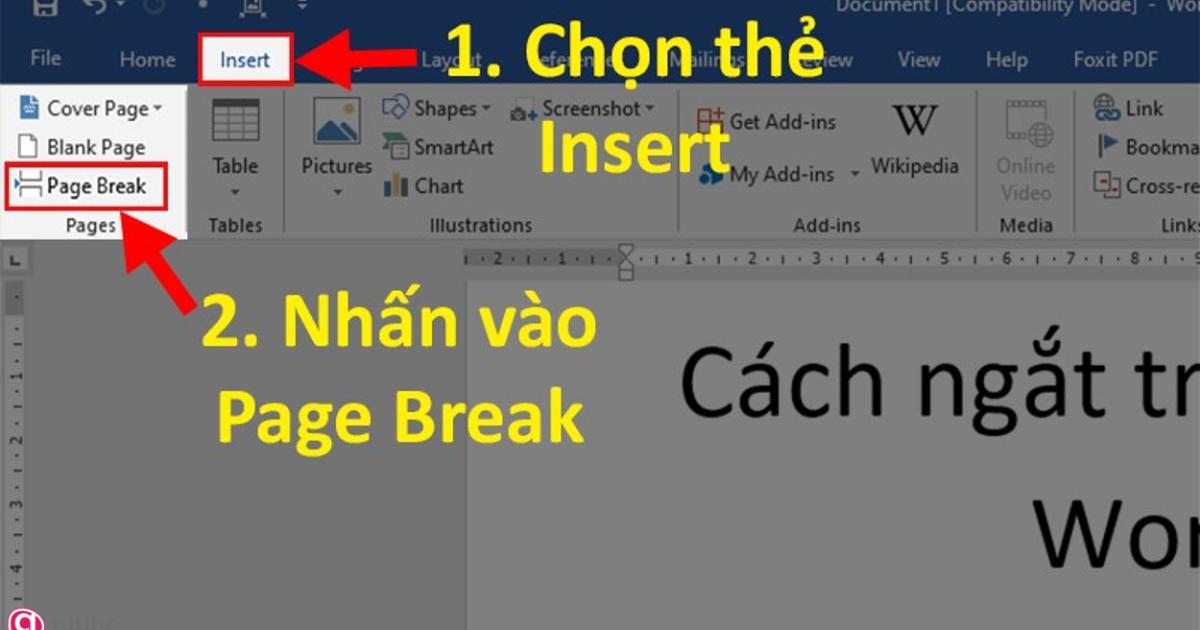 Ngắt trang bằng thẻ Page Break (2)