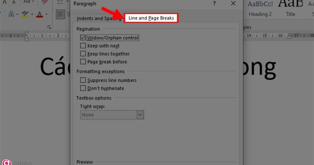 Ngắt trang bằng hộp thoại Paragraph (2)