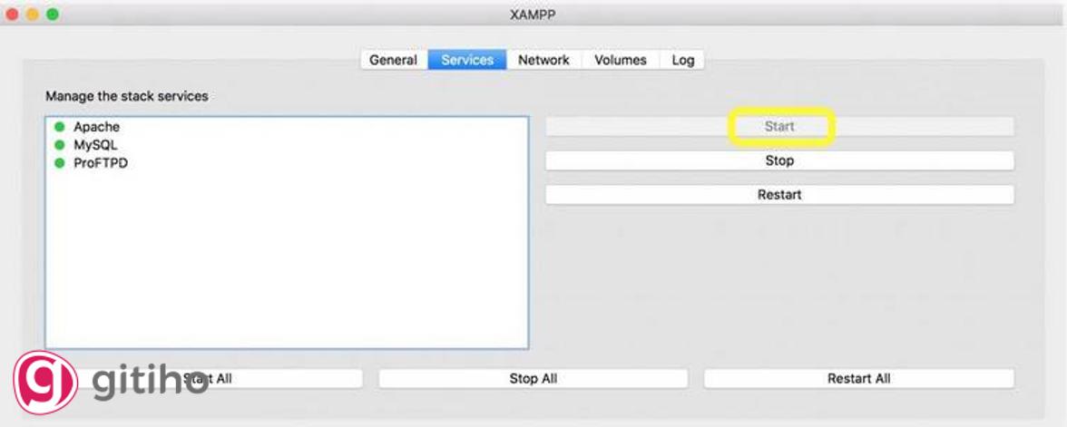 Khởi động XAMPP trên thiết bị (2)