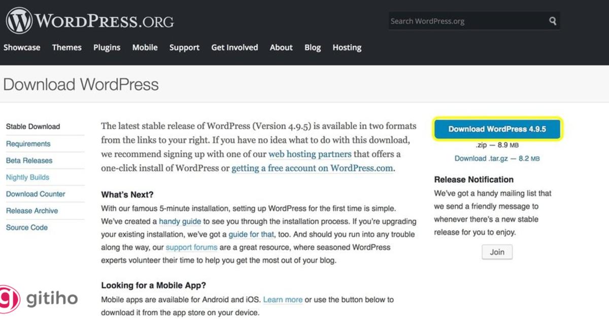 Cài đặt WordPress trên thiết bị (1)