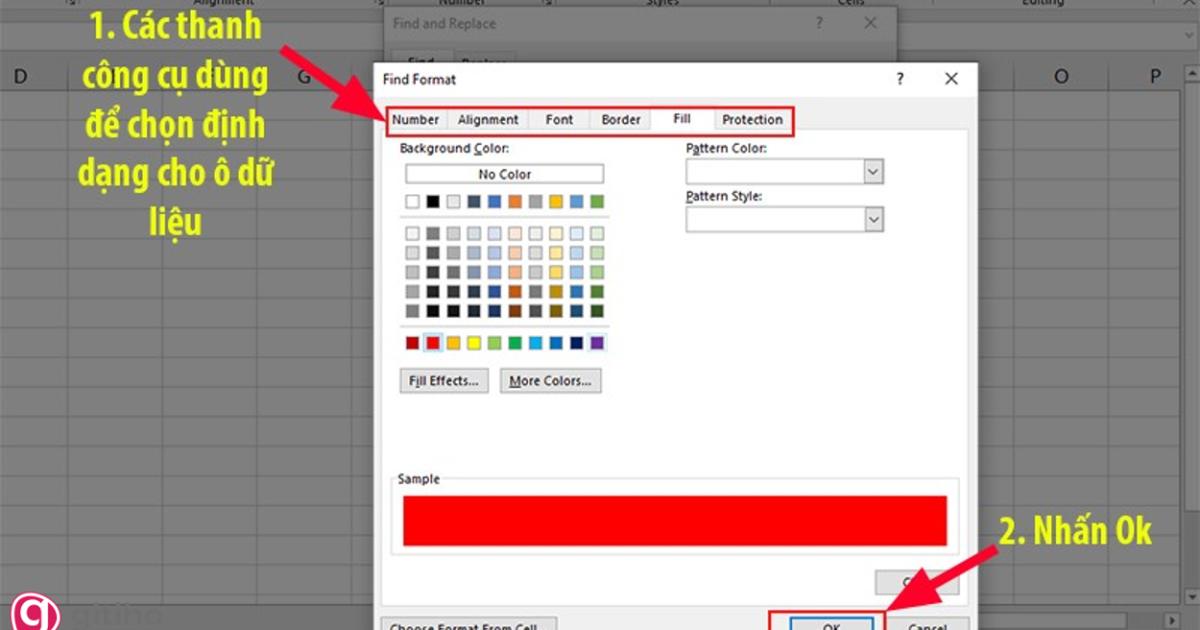 Tìm kiếm các vùng dữ liệu có định dạng trong Excel (2)