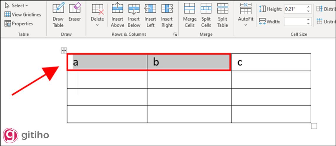 Điều chỉnh vị trí dữ liệu trong bảng (1)