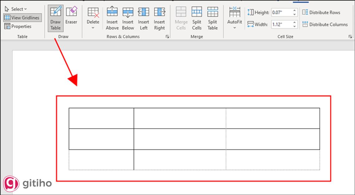 Tạo bảng bằng cách vẽ thủ công (3)
