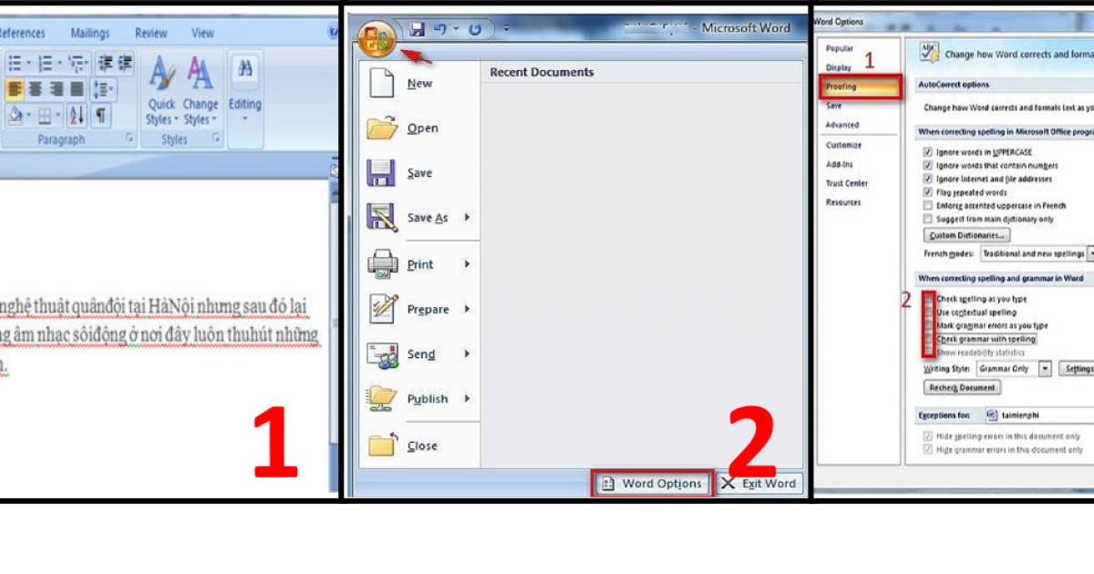 Cách khắc phục lỗi dính chữ đối với Word 2007