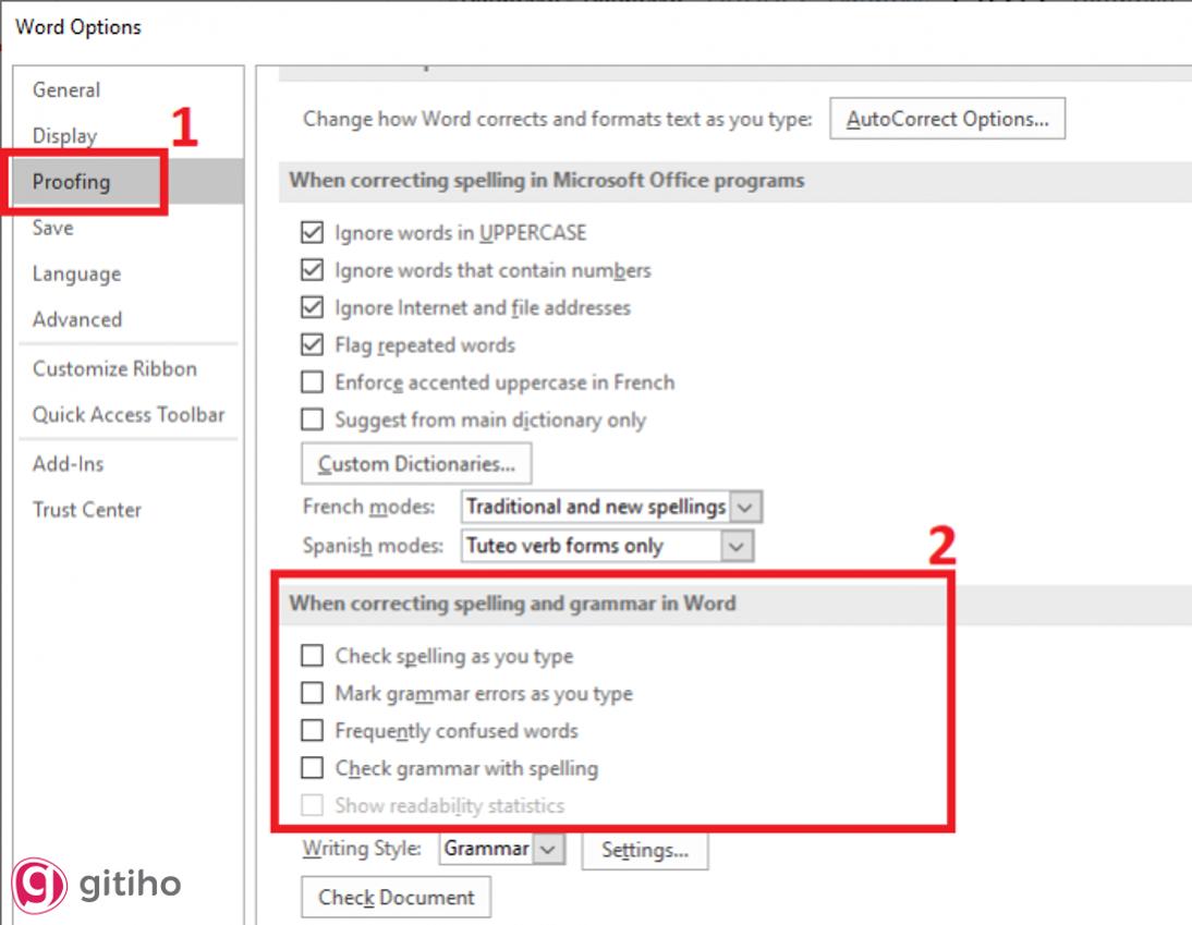 Cách khắc phục lỗi dính chữ đối với Word 2010, 2013, 2016, 2019 (2)