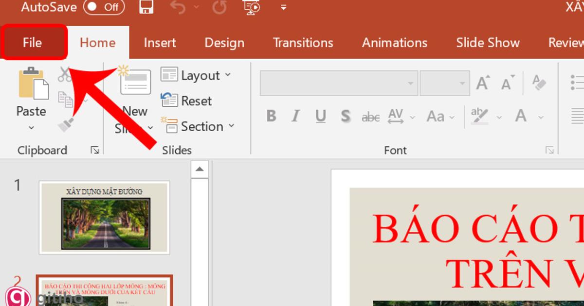 Cách chuyển file PowerPoint sang PDF (1)