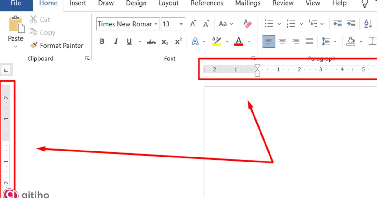 Thiết lập thước kẻ trong Word (1)