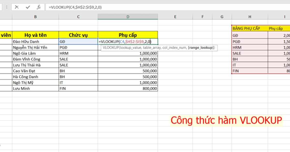 Hàm VLookup một điều kiện (2)
