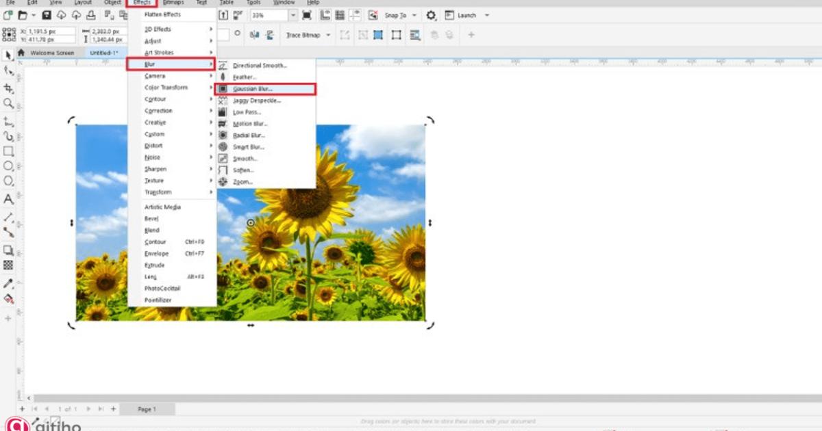Làm mờ hình ảnh trong Corel (2)