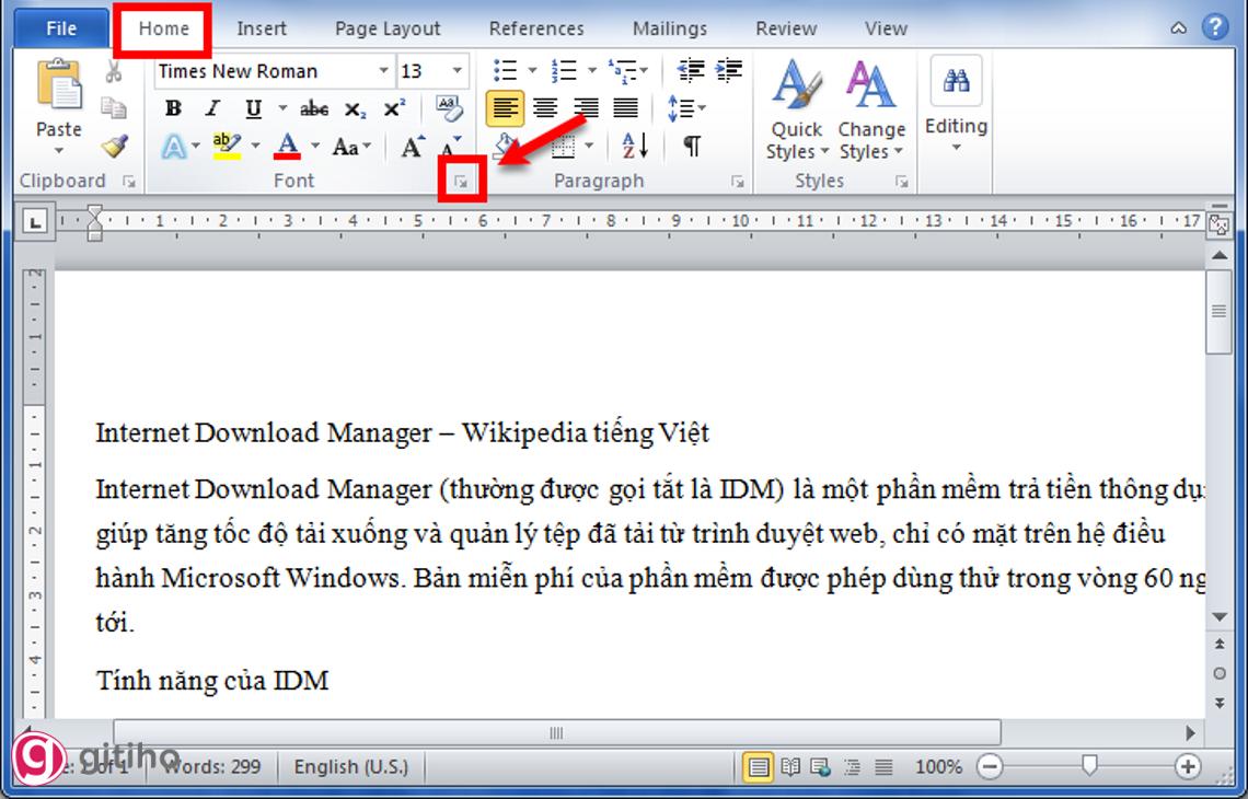 Chỉnh sửa Font chữ trong văn bản (1)