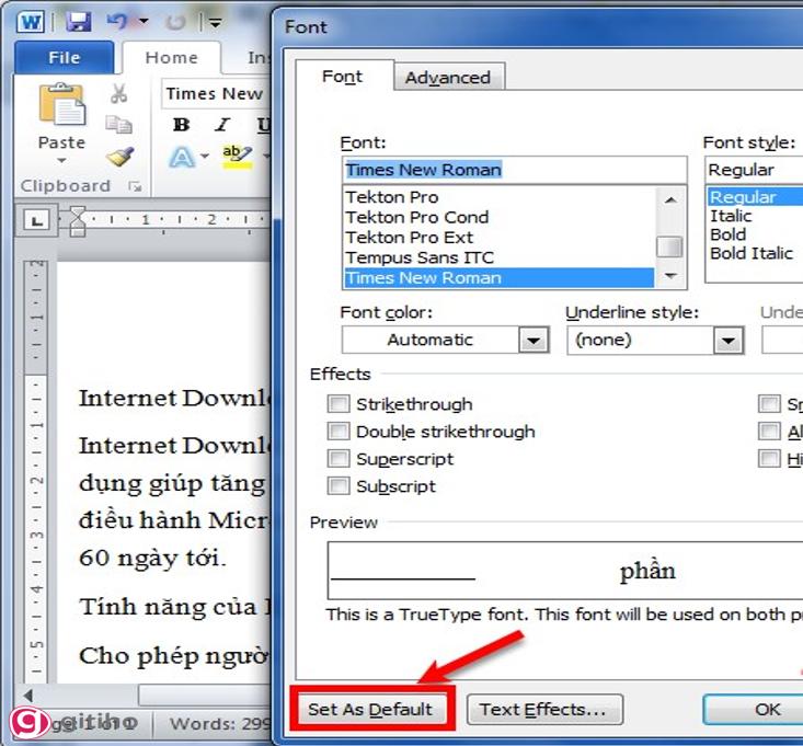 Chỉnh sửa Font chữ trong văn bản (3)