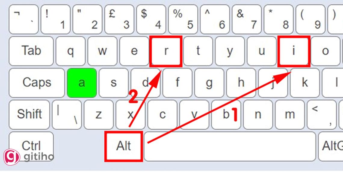 Sử dụng phím tắt chữ để chèn dòng mới trong excel (2)