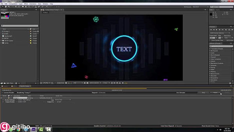 Cách render After Effect dạng GIF