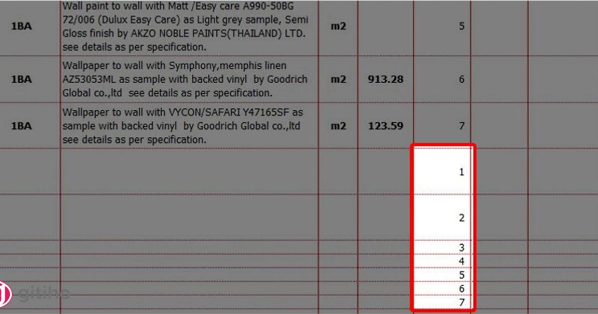 Thêm nhiều dòng xen kẽ đều trong excel (2)