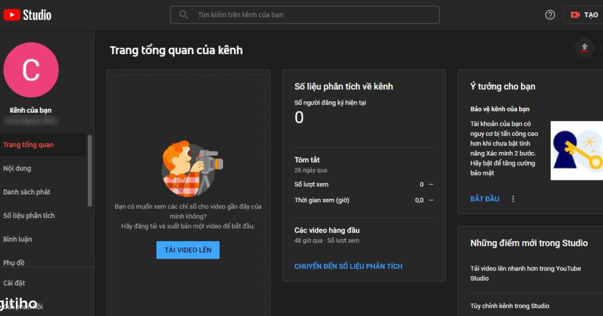 Cắt video trên YouTube từ kênh của bạn (1)