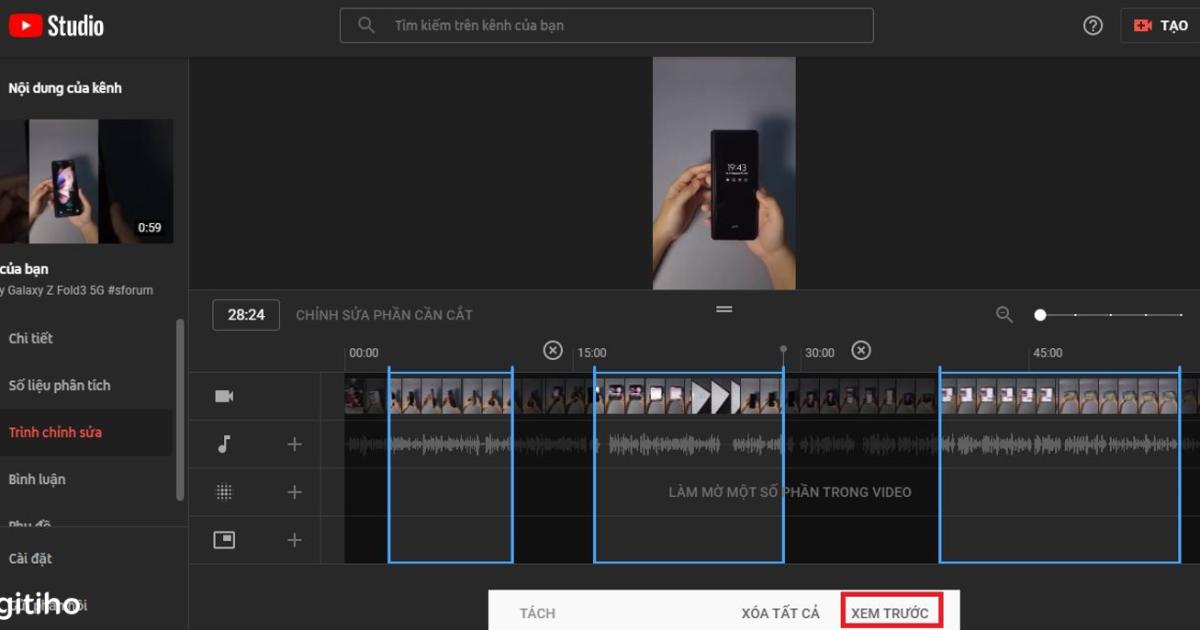 Cắt video trên YouTube từ kênh của bạn (10)