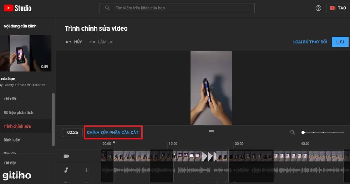 Cắt video trên YouTube từ kênh của bạn (11)
