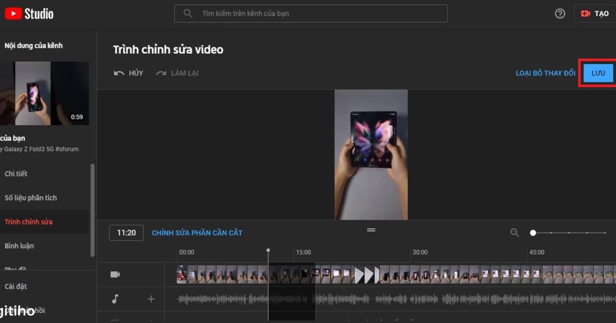 Cắt video trên YouTube từ kênh của bạn (12)
