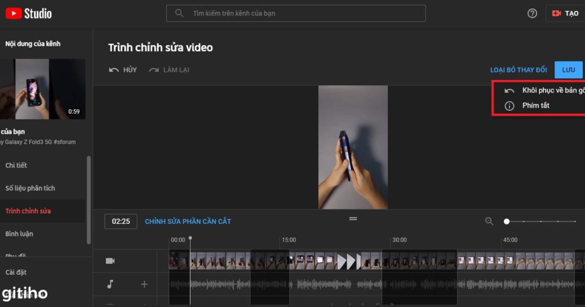 Cắt video trên YouTube từ kênh của bạn (13)