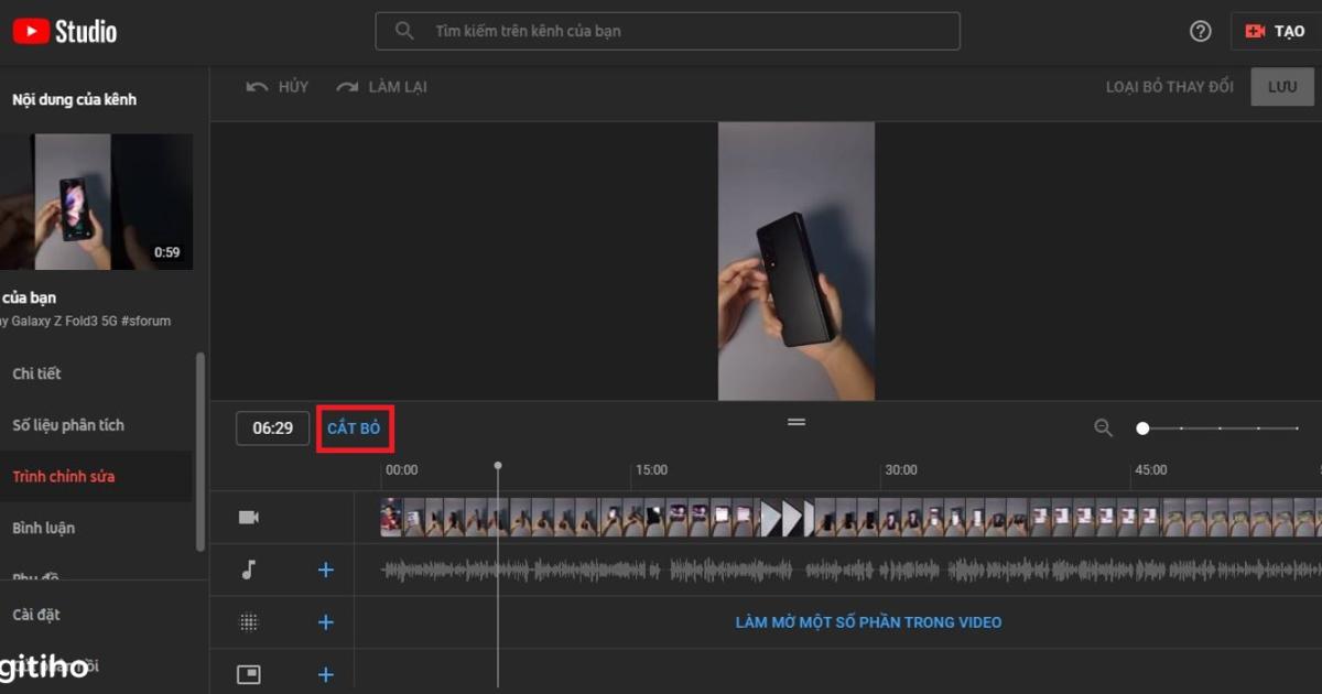Cắt video trên YouTube từ kênh của bạn (6)