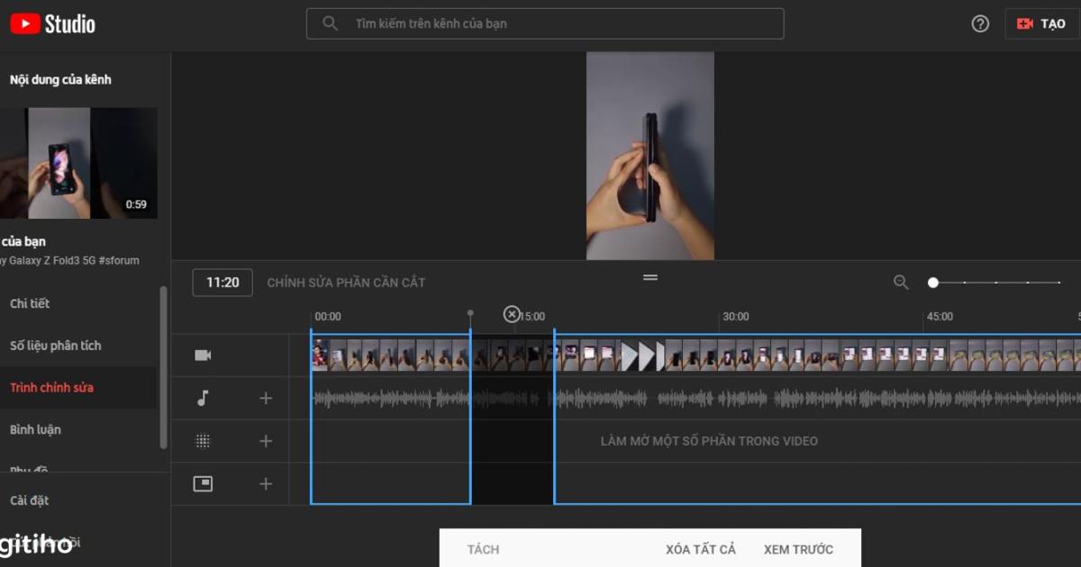Cắt video trên YouTube từ kênh của bạn (8)