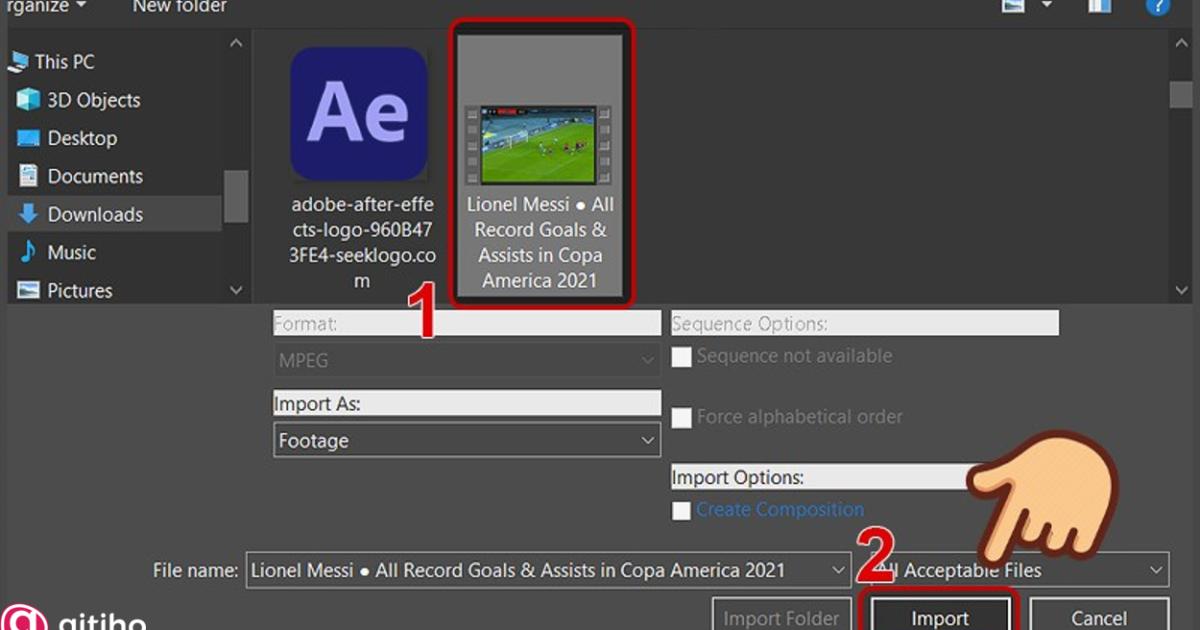 Cách cắt video trong After Effect (1)
