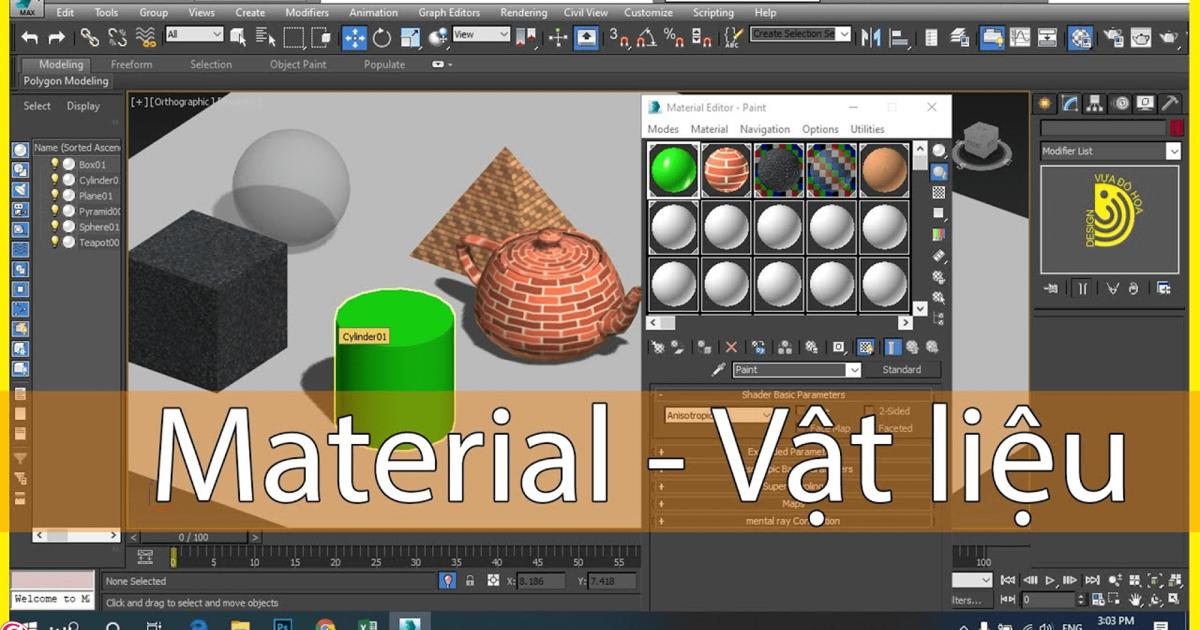 Hướng dẫn tạo vật liệu trong 3dsmax (1)