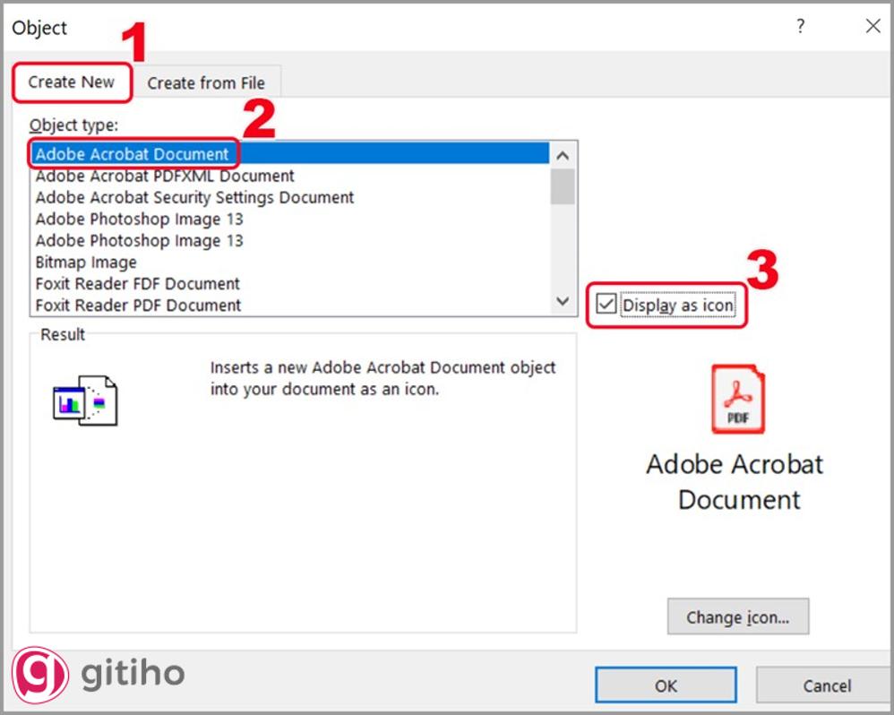 Cách chèn file PDF vào Excel (3)