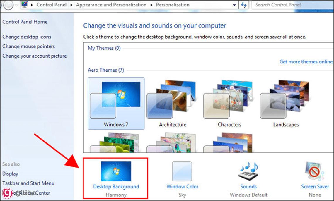 Thay đổi ảnh nền máy tính trên Window 7 (2)