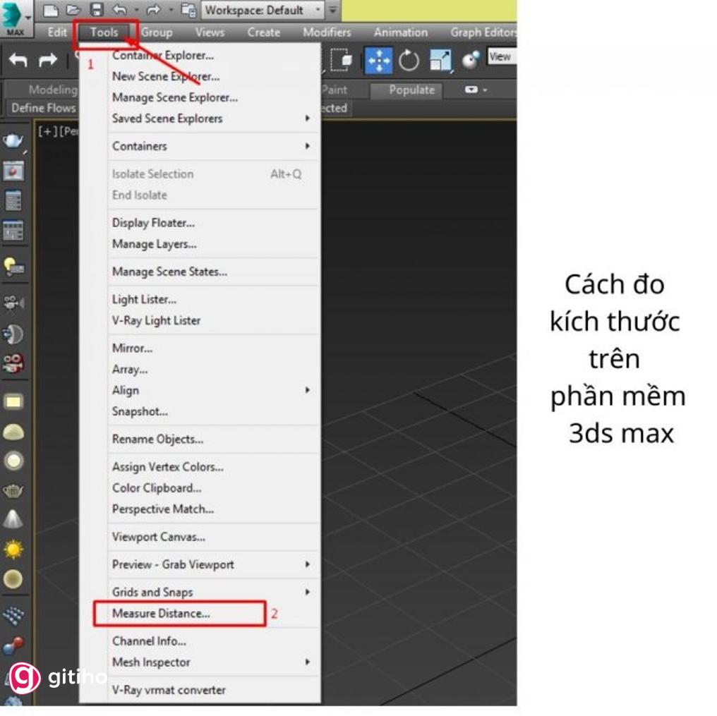 Hướng dẫn cách dim kích thước trong 3dsmax