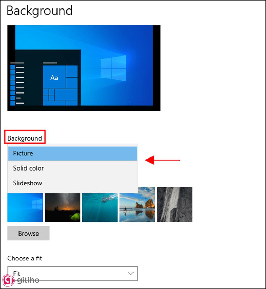 Thay đổi ảnh nền máy tính trên Window 10 (3)