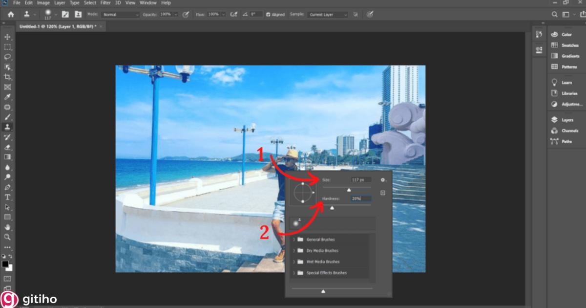 Cách xóa vật thể trong Photoshop bằng Clone Stamp Tool (2)